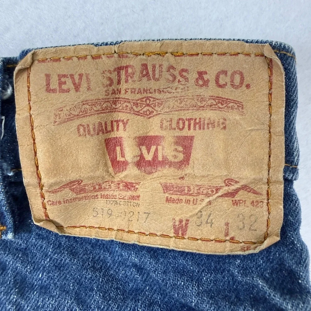 Vintage 80s Levis 519-0217 Orange Tab Jeans Mens 32x30 Made In USA Straight Leg